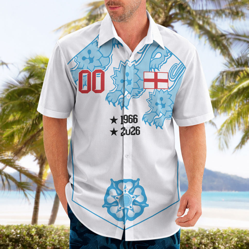 England World Champions 2026 Custom Hawaiian Shirt Three Lions Second Star Retro Style