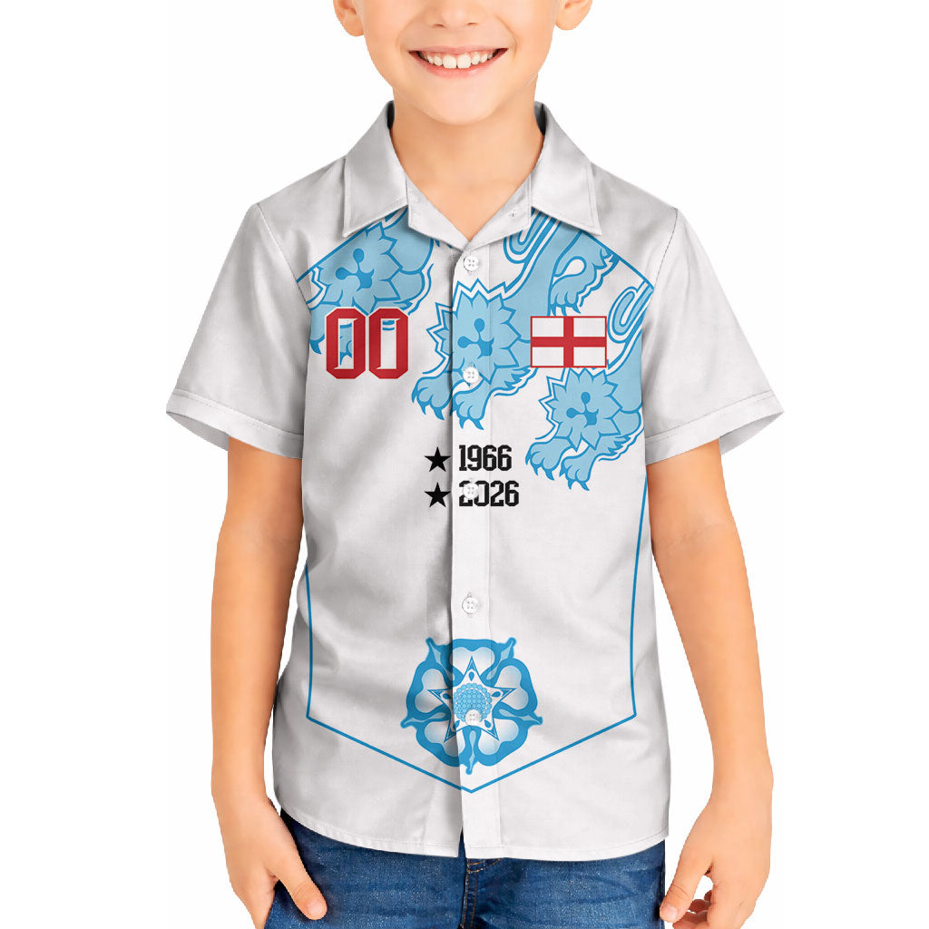 England World Champions 2026 Custom Hawaiian Shirt Three Lions Second Star Retro Style