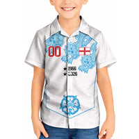 England World Champions 2026 Custom Kid Hawaiian Shirt Three Lions Second Star Retro Style