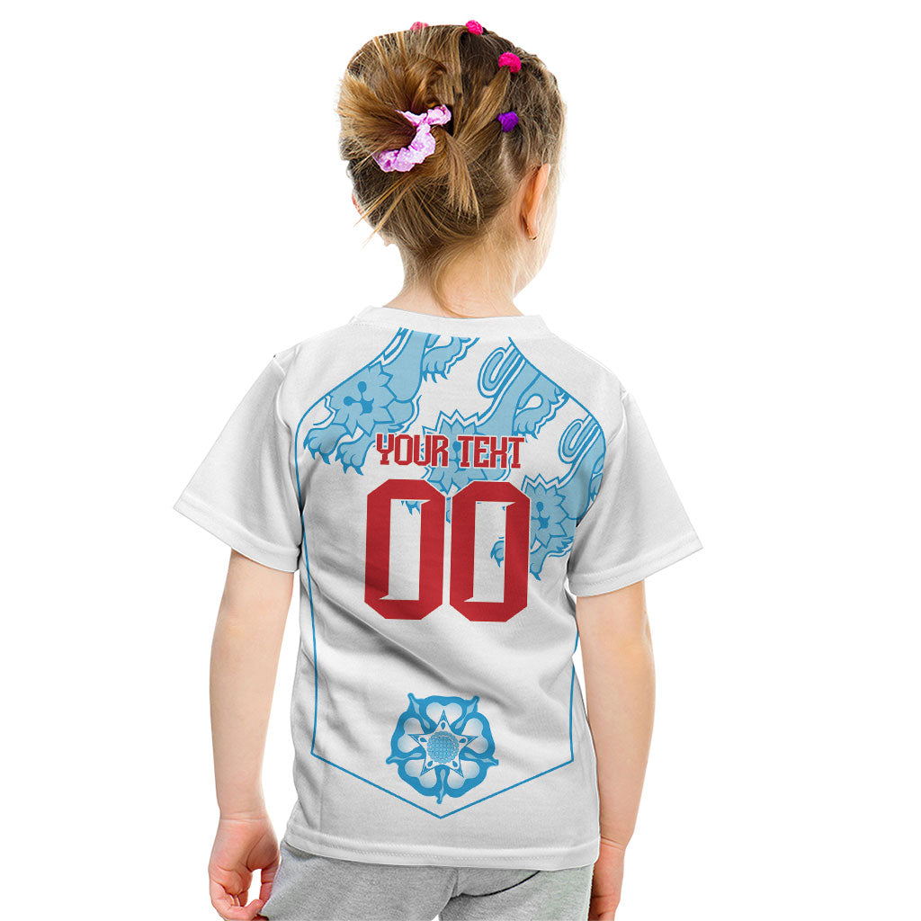 England World Champions 2026 Custom Kid T Shirt Three Lions Second Star Retro Style