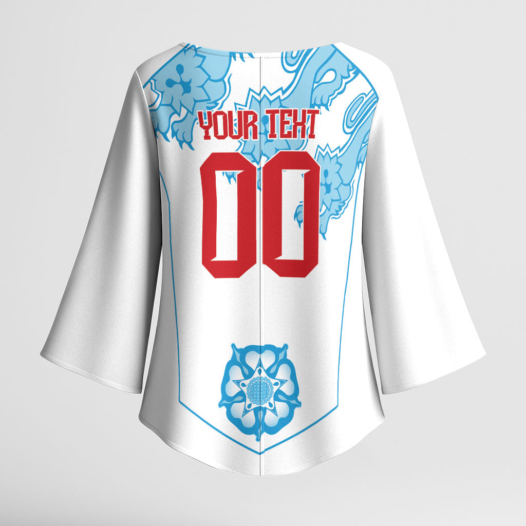 England World Champions 2026 Custom Kimono Sleeve Blouse Three Lions Second Star Retro Style