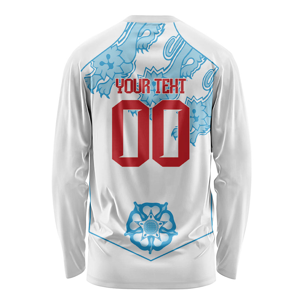 England World Champions 2026 Custom Long Sleeve Shirt Three Lions Second Star Retro Style