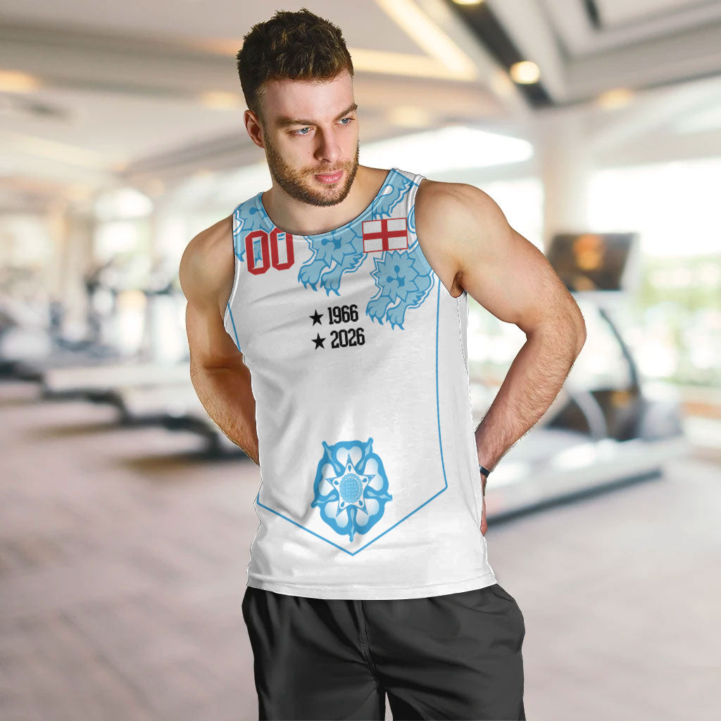 England World Champions 2026 Custom Men Tank Top Three Lions Second Star Retro Style