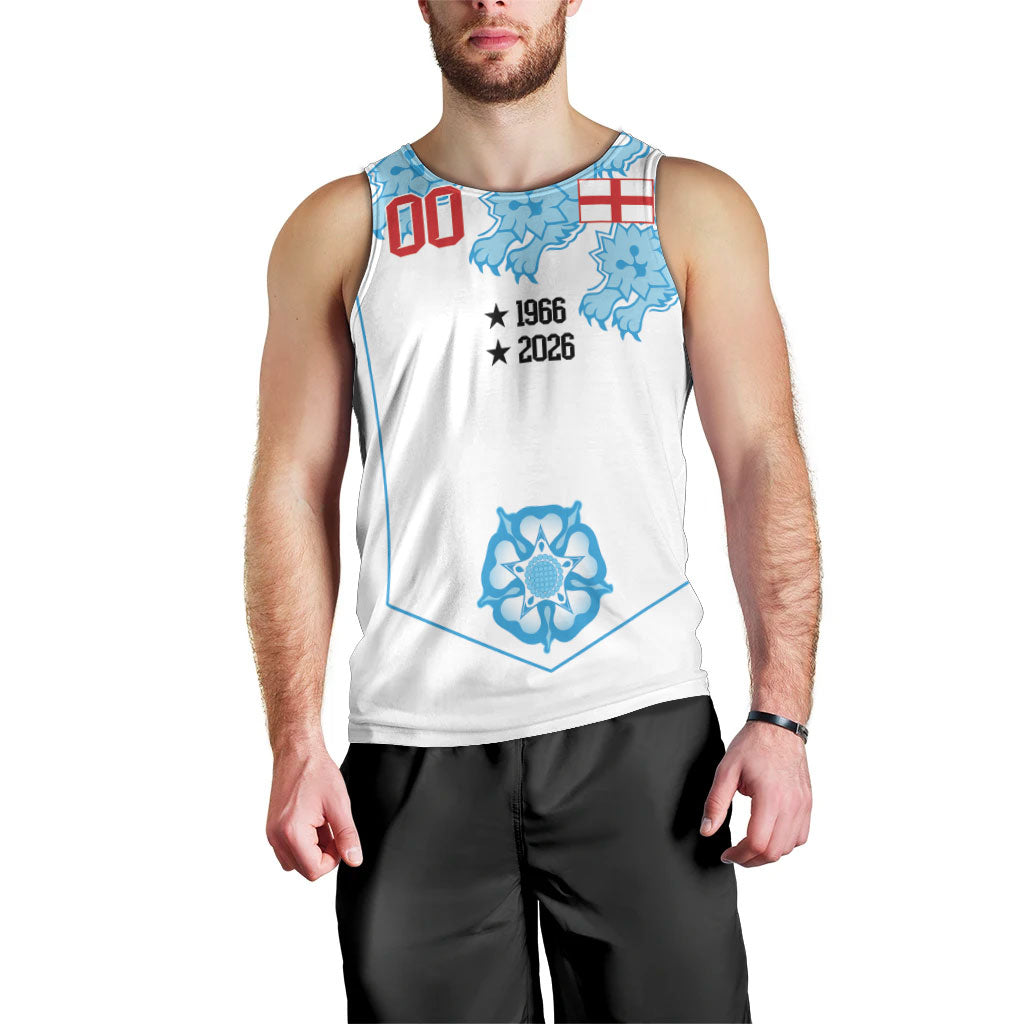 England World Champions 2026 Custom Men Tank Top Three Lions Second Star Retro Style