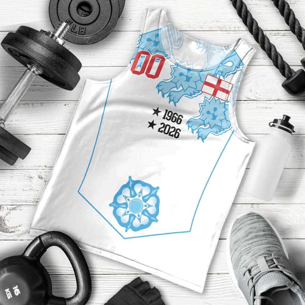 England World Champions 2026 Custom Men Tank Top Three Lions Second Star Retro Style