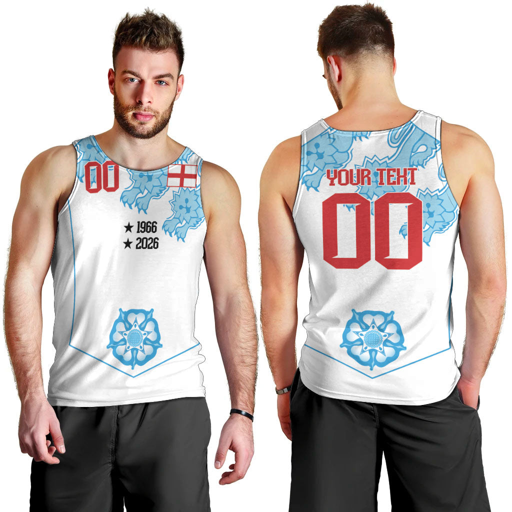 England World Champions 2026 Custom Men Tank Top Three Lions Second Star Retro Style