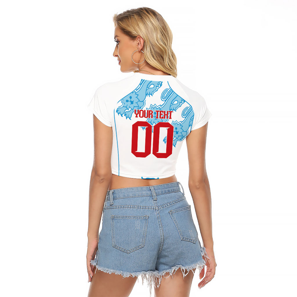 England World Champions 2026 Custom Raglan Cropped T Shirt Three Lions Second Star Retro Style