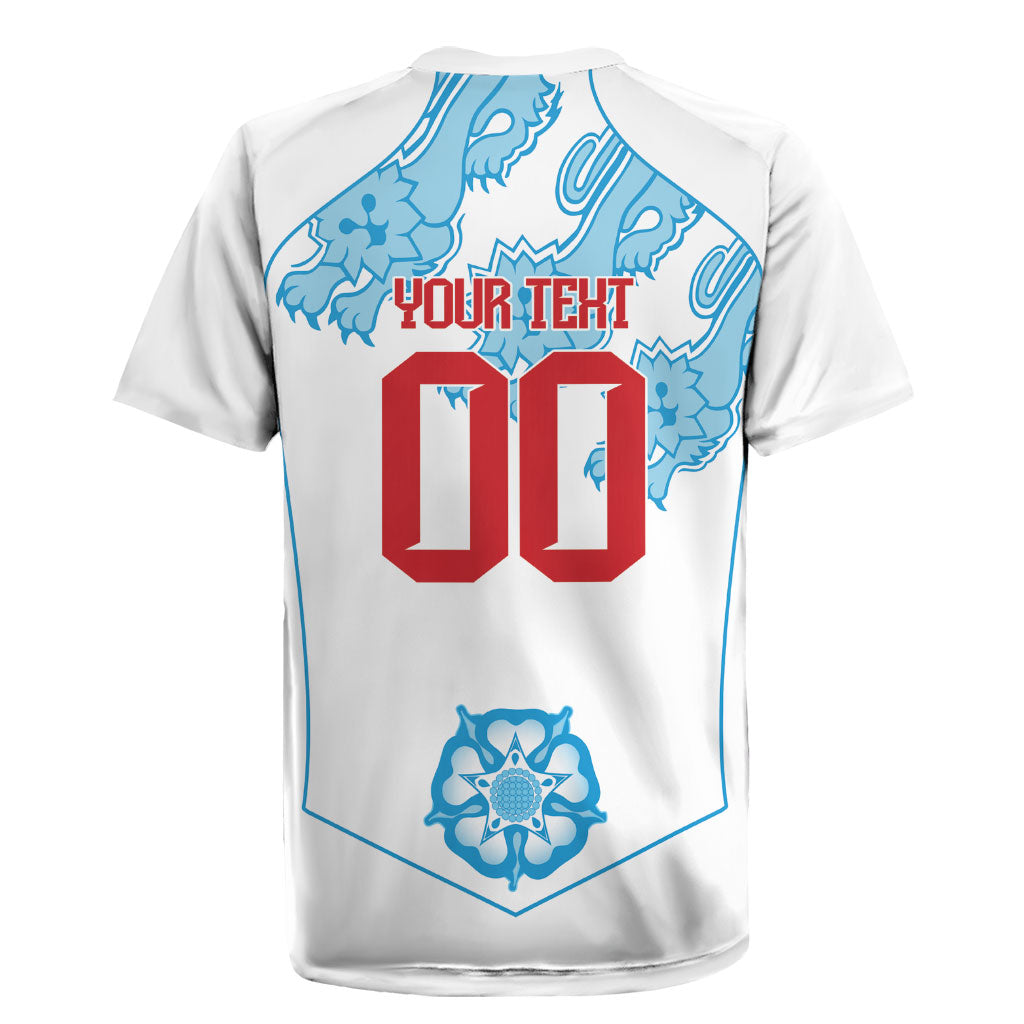 England World Champions 2026 Custom Rugby Jersey Three Lions Second Star Retro Style