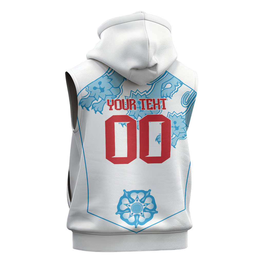 England World Champions 2026 Custom Sleeveless Zip Hoodie Three Lions Second Star Retro Style