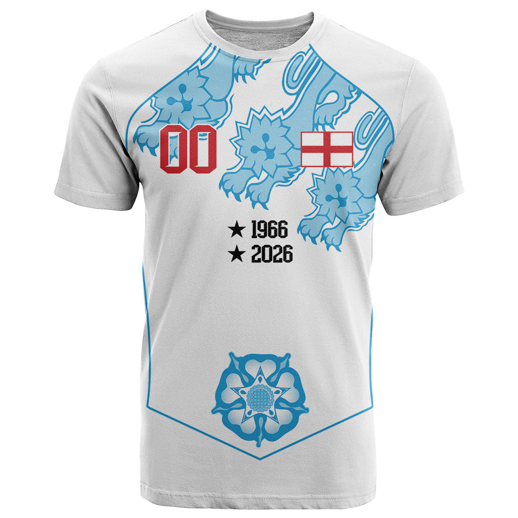 England World Champions 2026 Custom T Shirt Three Lions Second Star Retro Style