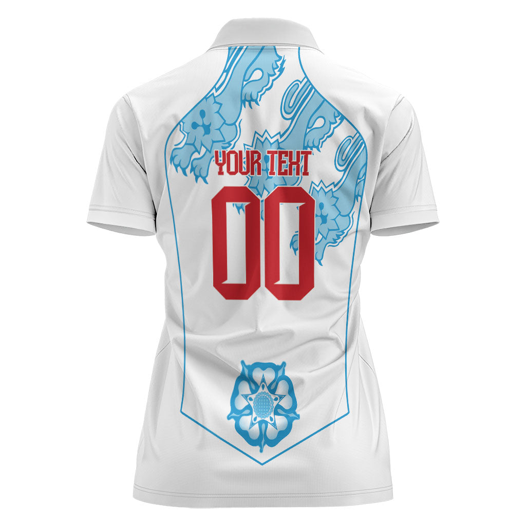 England World Champions 2026 Custom Women Polo Shirt Three Lions Second Star Retro Style