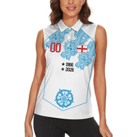 England World Champions 2026 Custom Women Sleeveless Polo Shirt Three Lions Second Star Retro Style