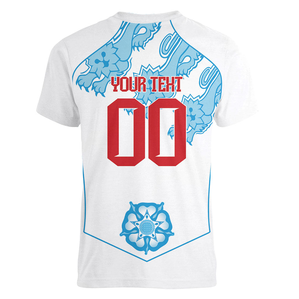 England World Champions 2026 Custom Women V-Neck T-Shirt Three Lions Second Star Retro Style