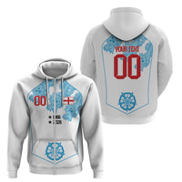 England World Champions 2026 Custom Zip Hoodie Three Lions Second Star Retro Style
