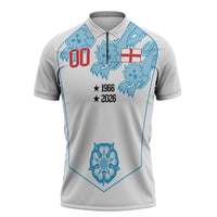 England World Champions 2026 Custom Zipper Polo Shirt Three Lions Second Star Retro Style