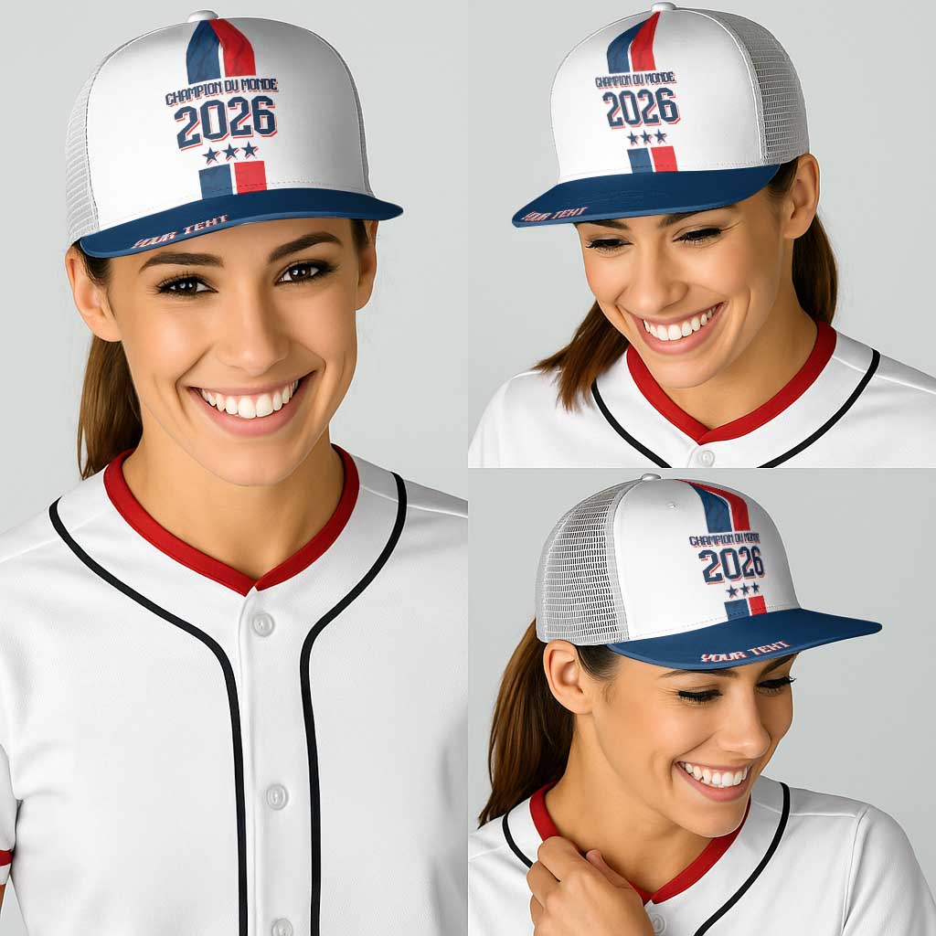 France Champion du Monde 2026 Personalized Baseball Net Cap Allez les Bleus
