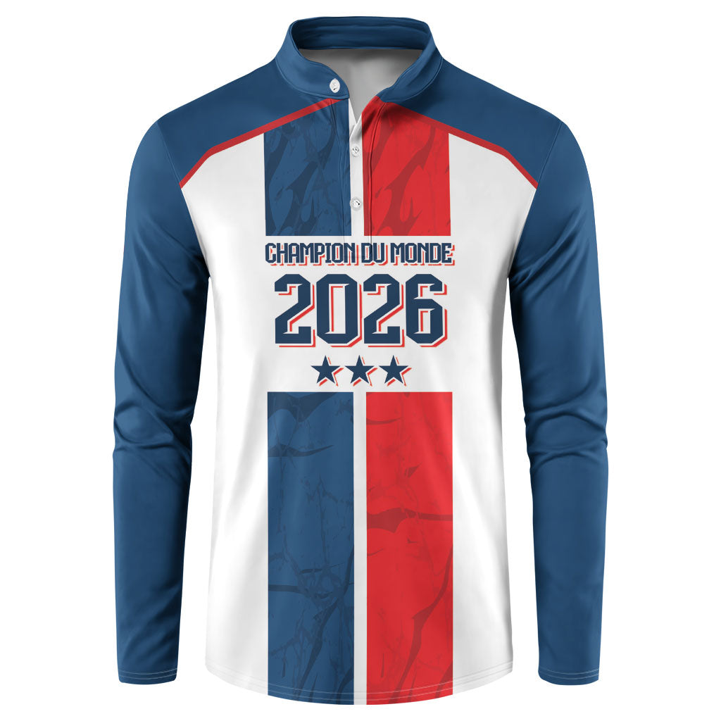 France Champion du Monde 2026 Custom Button Sweatshirt Allez les Bleus