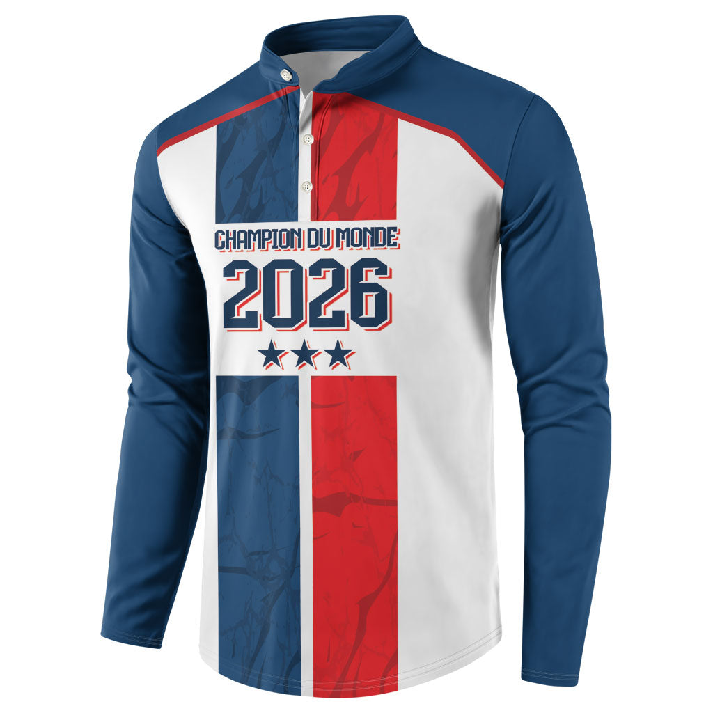 France Champion du Monde 2026 Custom Button Sweatshirt Allez les Bleus