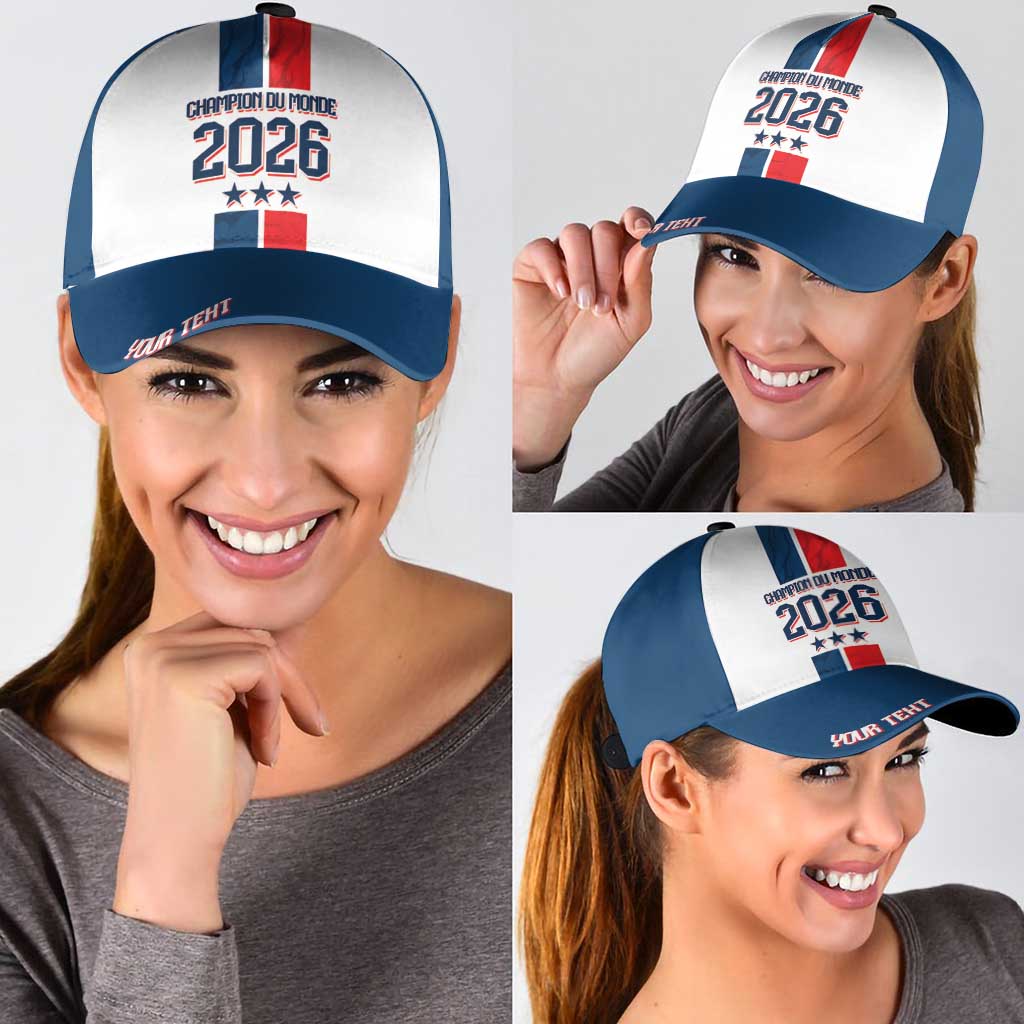 France Champion du Monde 2026 Personalized Classic Cap Allez les Bleus