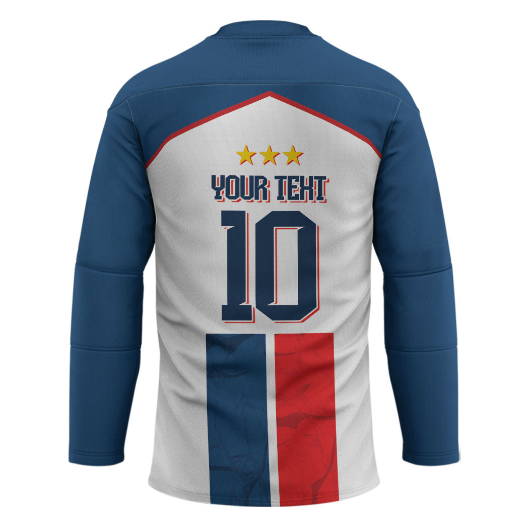 France Champion du Monde 2026 Custom Hockey Jersey Allez les Bleus