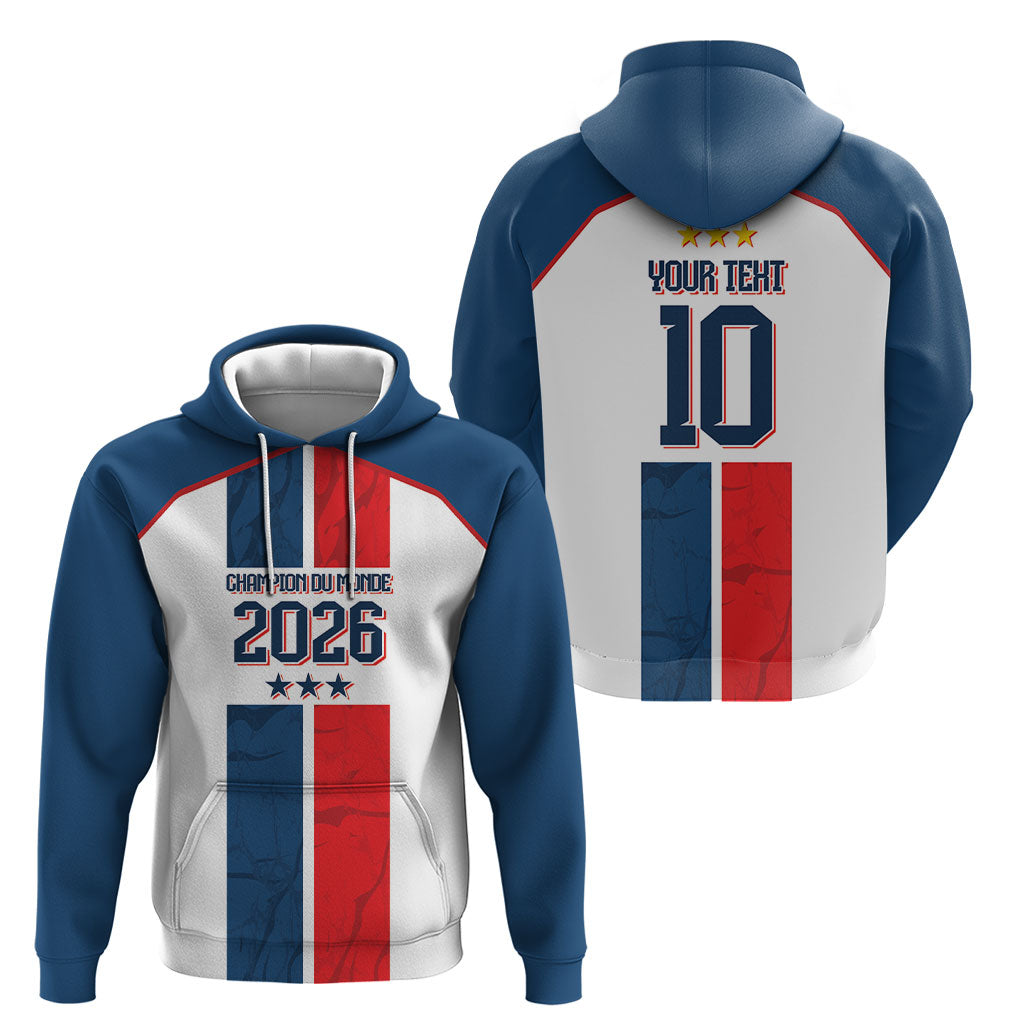 France Champion du Monde 2026 Custom Hoodie Allez les Bleus