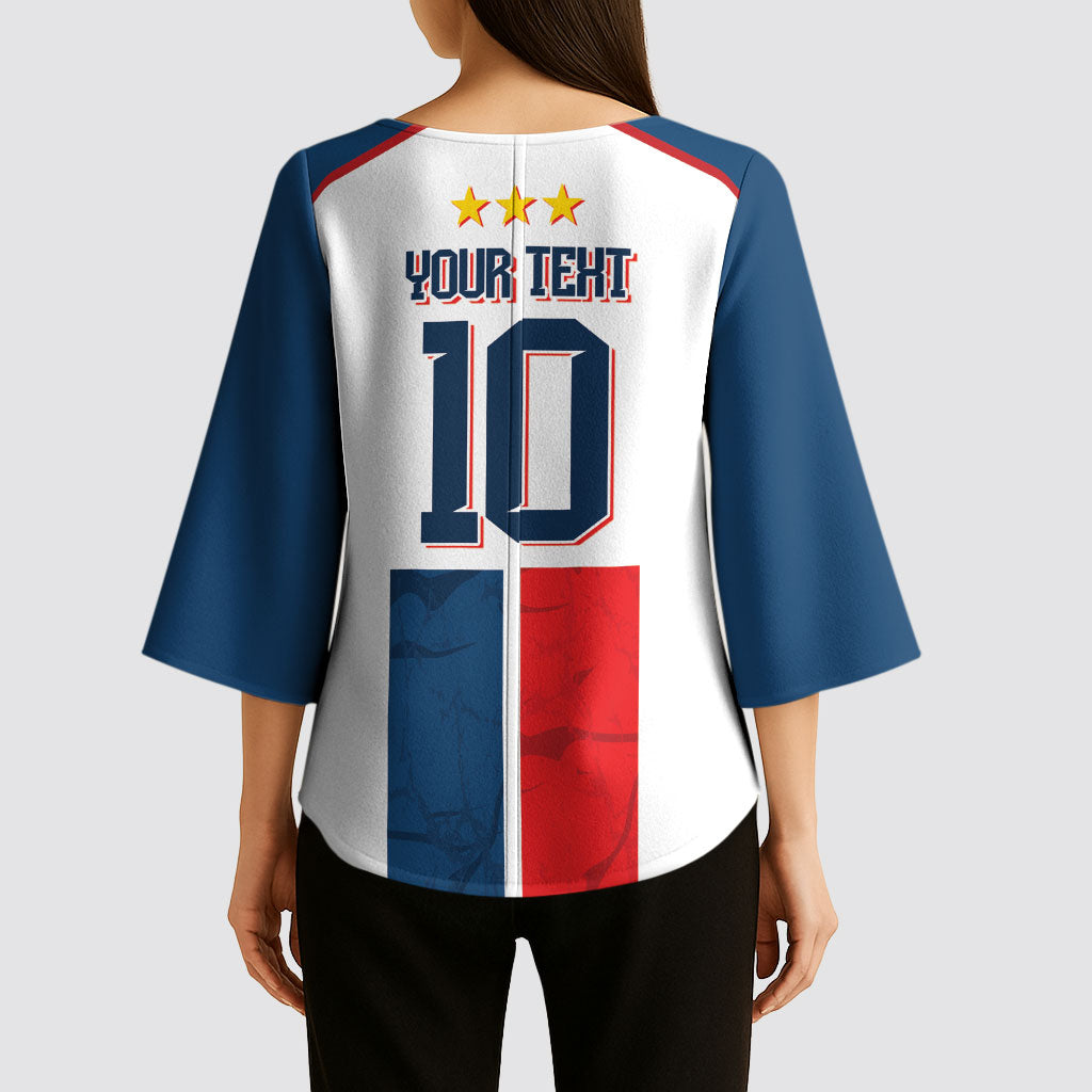 France Champion du Monde 2026 Custom Kimono Sleeve Blouse Allez les Bleus