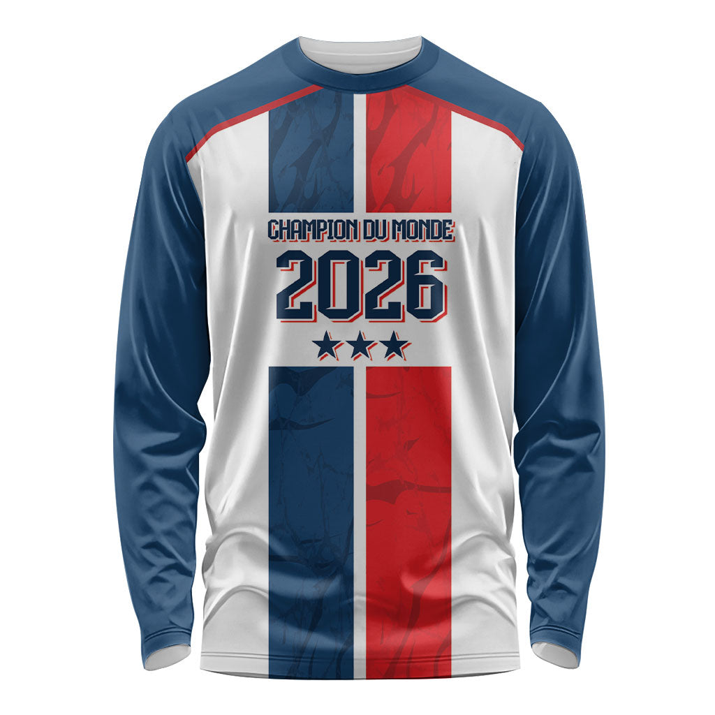France Champion du Monde 2026 Custom Long Sleeve Shirt Allez les Bleus