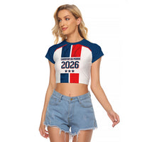 France Champion du Monde 2026 Custom Raglan Cropped T Shirt Allez les Bleus