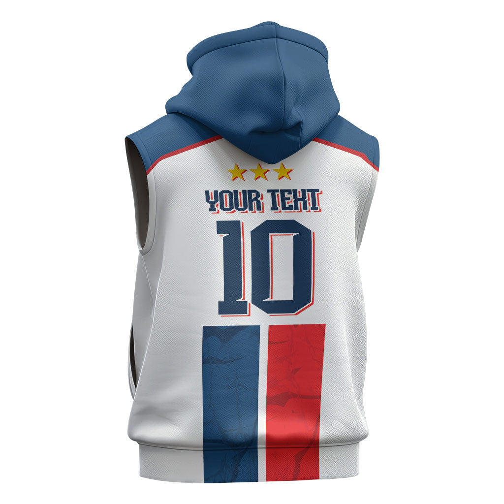 France Champion du Monde 2026 Custom Sleeveless Zip Hoodie Allez les Bleus