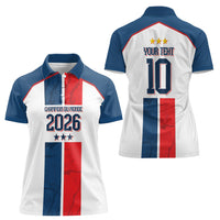 France Champion du Monde 2026 Custom Women Polo Shirt Allez les Bleus