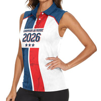 France Champion du Monde 2026 Custom Women Sleeveless Polo Shirt Allez les Bleus