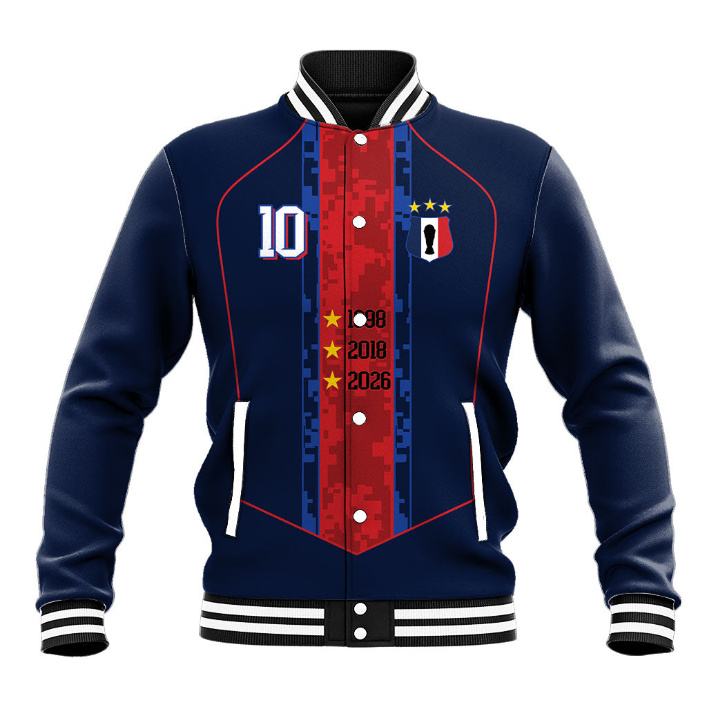 France Champion du Monde 2026 Custom Baseball Jacket Les Bleus Third Star Retro Style