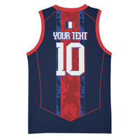 France Champion du Monde 2026 Custom Basketball Jersey Les Bleus Third Star Retro Style