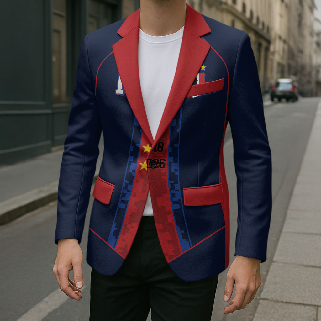 France Champion du Monde 2026 Custom Blazer Les Bleus Third Star Retro Style