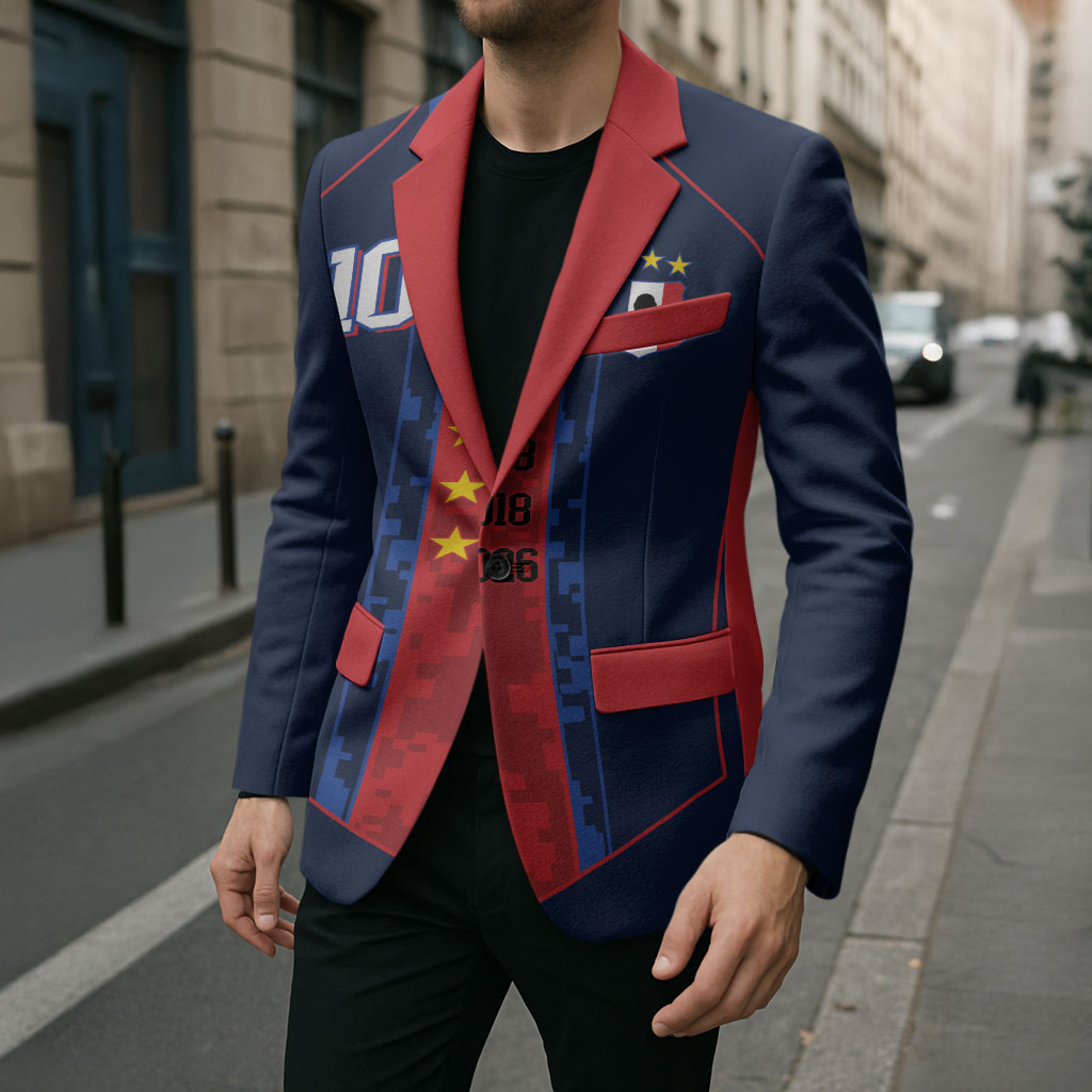 France Champion du Monde 2026 Custom Blazer Les Bleus Third Star Retro Style