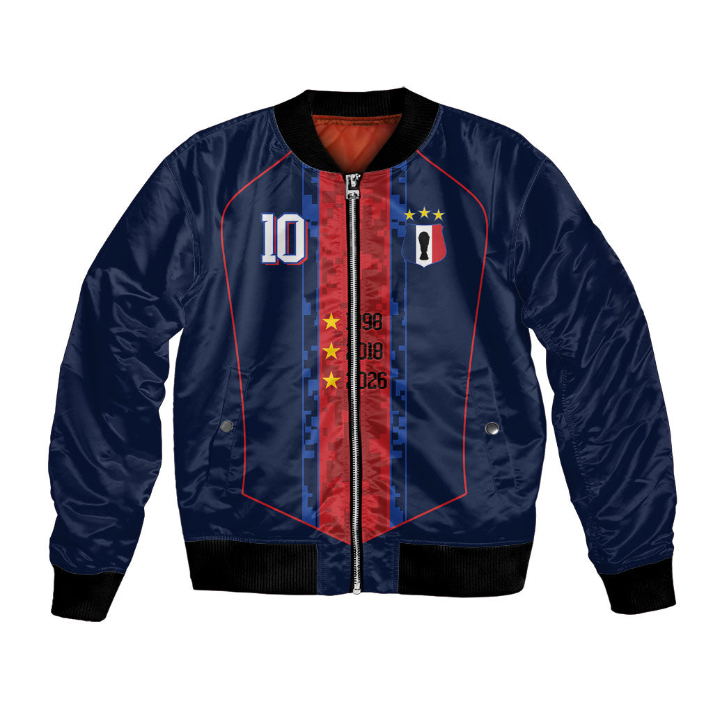 France Champion du Monde 2026 Custom Bomber Jacket Les Bleus Third Star Retro Style