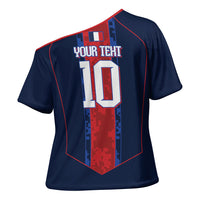 France Champion du Monde 2026 Custom Cross Shoulder Shirt Les Bleus Third Star Retro Style