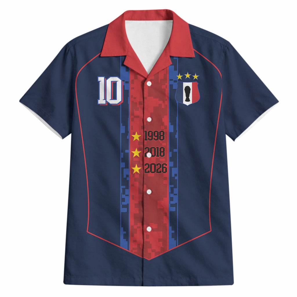France Champion du Monde 2026 Custom Hawaiian Shirt Les Bleus Third Star Retro Style