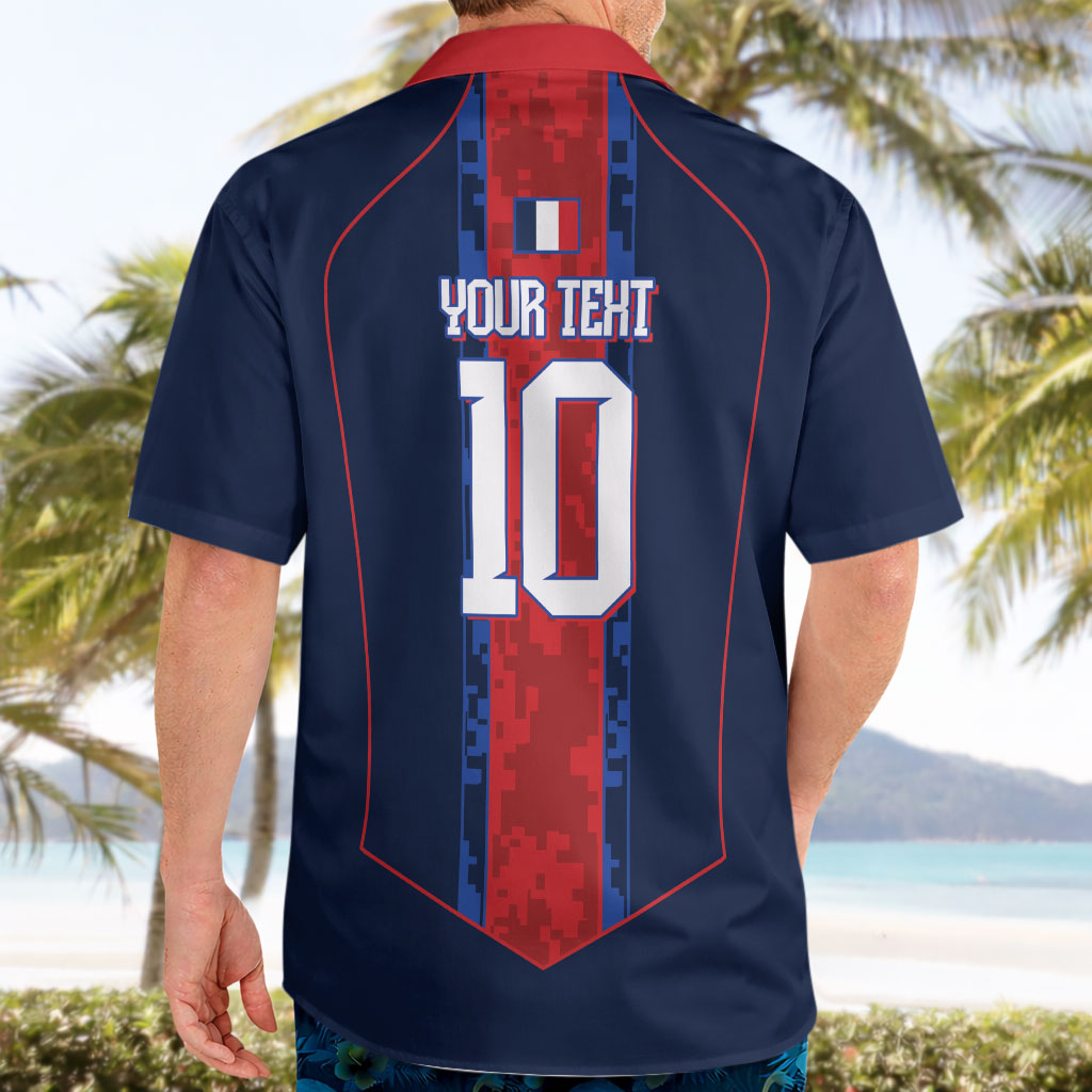 France Champion du Monde 2026 Custom Hawaiian Shirt Les Bleus Third Star Retro Style