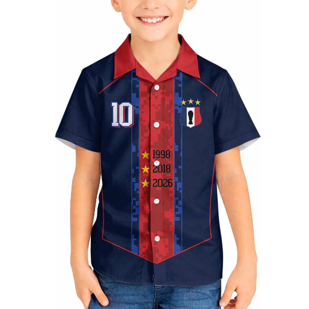 France Champion du Monde 2026 Custom Hawaiian Shirt Les Bleus Third Star Retro Style