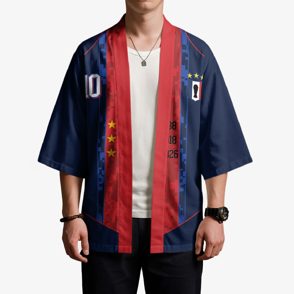 France Champion du Monde 2026 Custom Kimono Les Bleus Third Star Retro Style