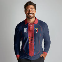 France Champion du Monde 2026 Custom Long Sleeve Polo Shirt Les Bleus Third Star Retro Style