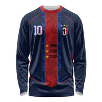 France Champion du Monde 2026 Custom Long Sleeve Shirt Les Bleus Third Star Retro Style