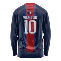 France Champion du Monde 2026 Custom Long Sleeve Shirt Les Bleus Third Star Retro Style
