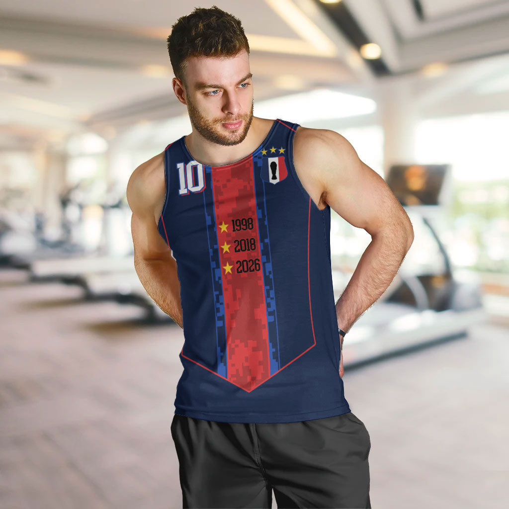 France Champion du Monde 2026 Custom Men Tank Top Les Bleus Third Star Retro Style