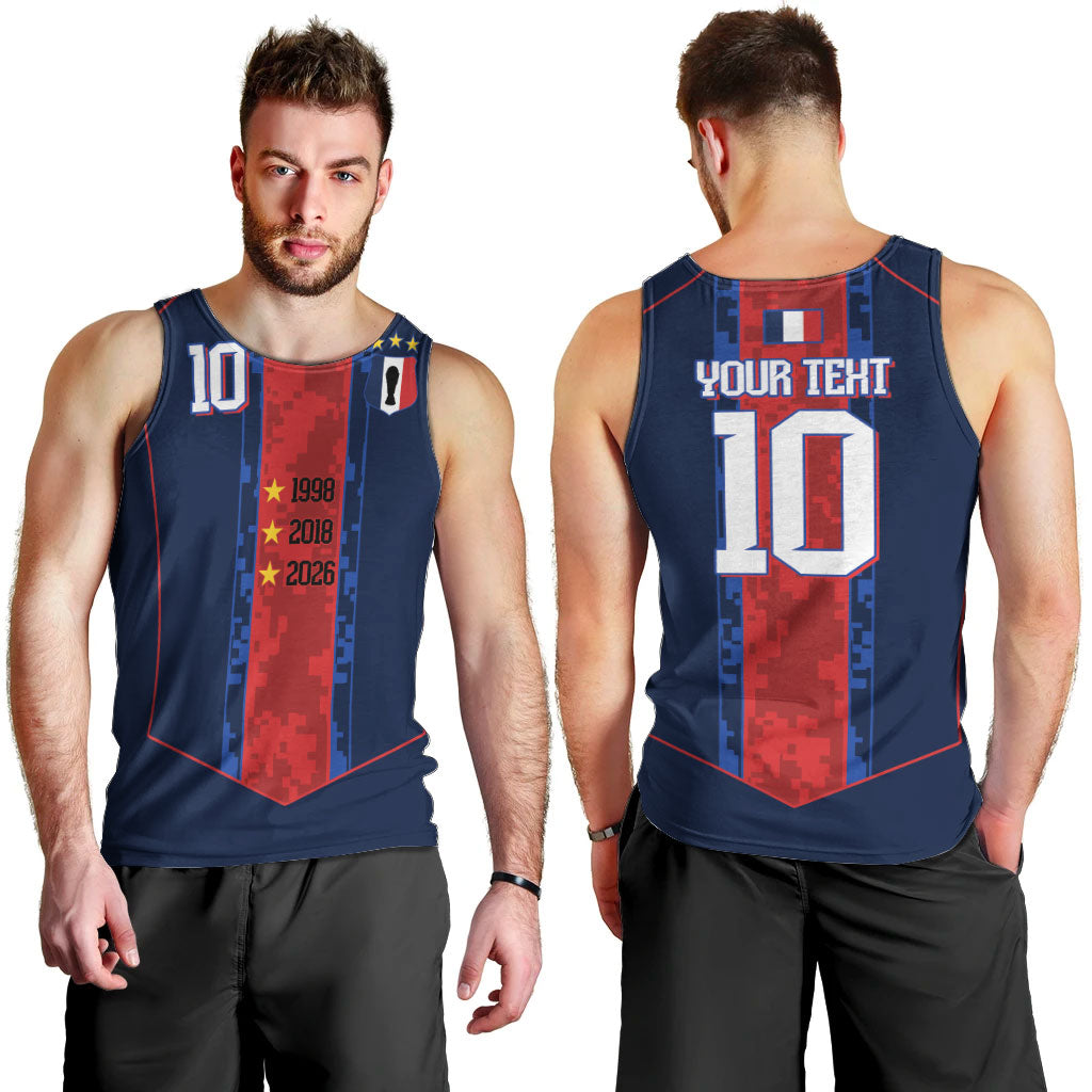 France Champion du Monde 2026 Custom Men Tank Top Les Bleus Third Star Retro Style