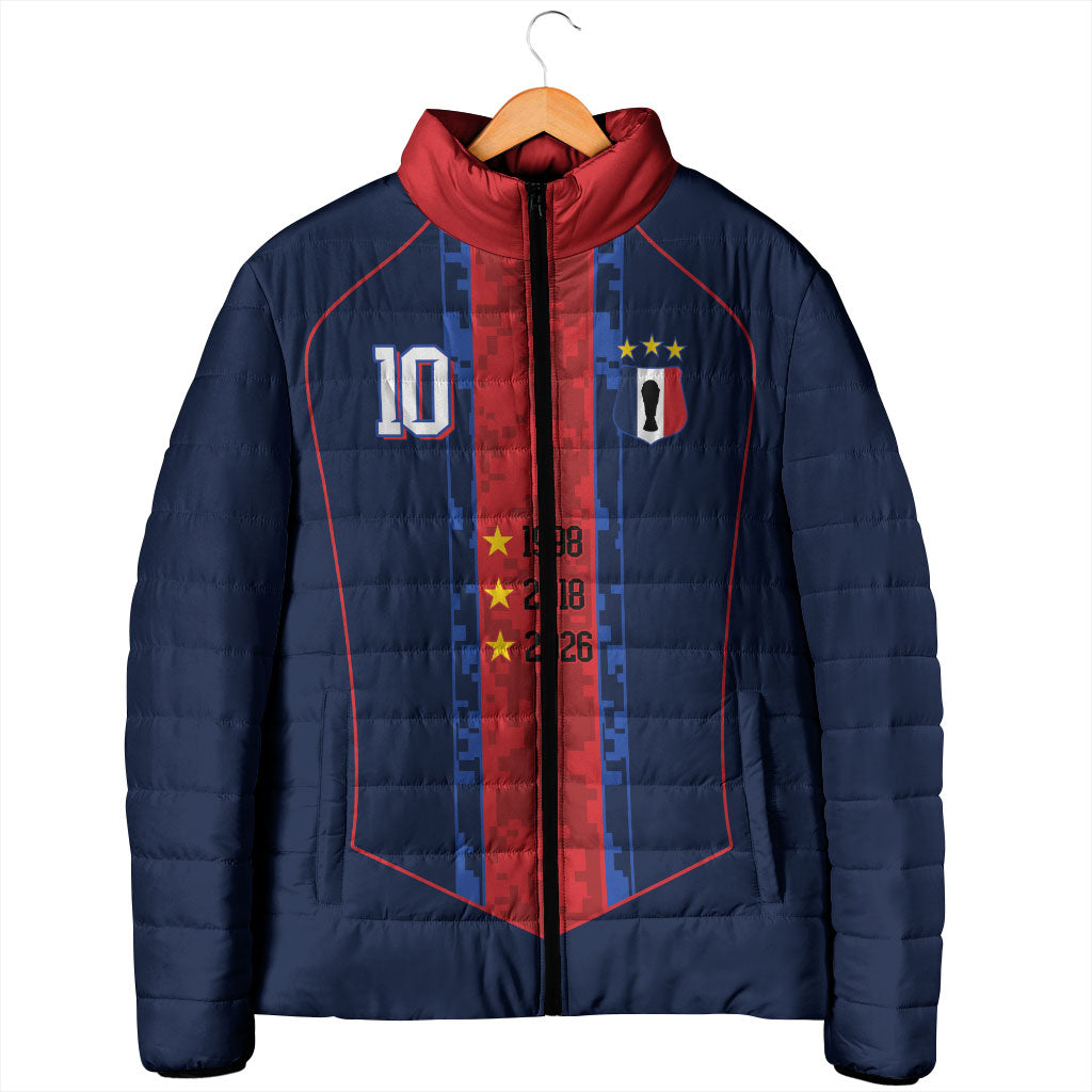 France Champion du Monde 2026 Custom Padded Jacket Les Bleus Third Star Retro Style