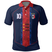 France Champion du Monde 2026 Custom Polo Shirt Les Bleus Third Star Retro Style