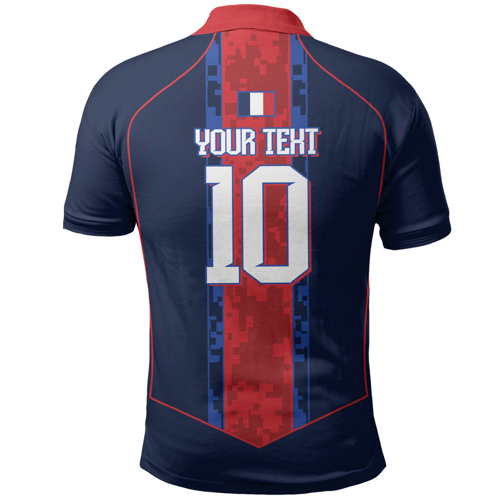 France Champion du Monde 2026 Custom Polo Shirt Les Bleus Third Star Retro Style