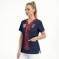 France Champion du Monde 2026 Custom Scrub Top Les Bleus Third Star Retro Style